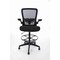 Boss Office Products Deluxe Drafting Chair, White Frame, Gray Mesh and Fabric with Flip Arms B16366WT-GY - alternate 6